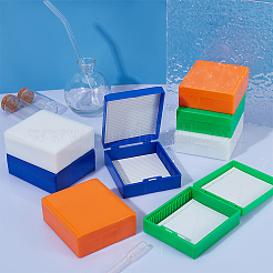 8 шт. 4 цвета 25 шт. пластиковый контейнер для хранения предметных стекол микроскопа&nbsp;CON-OC0001-82