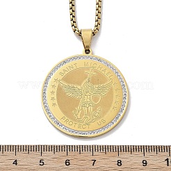 201 кулон из нержавеющей стали со стразами для женщин&nbsp;LS-NJEW-U021-02G