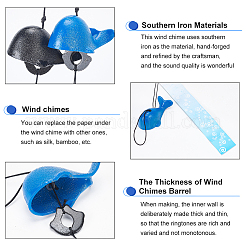 2 шт. 2 стиля японских чугунных колокольчиков-ветерных колокольчиков&nbsp;HJEW-BC0001-47D