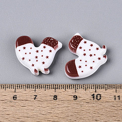 Печатные непрозрачные бусины из смолы&nbsp;RESI-N043-25