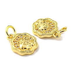 Стойки обшивки латунь микро проложить кубическую прелесть диоксида циркония&nbsp;KK-D036-15G