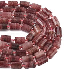 Природного кварца клубники нитей бисера&nbsp;G-G453-E11-10x14mm