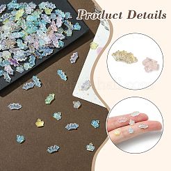 200 шт. 10-х цветные кабошоны из смолы в форме короны&nbsp;MRMJ-CJ0001-22