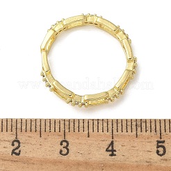 Прямоугольные прозрачные кольца из кубического циркония&nbsp;RJEW-G337-13G