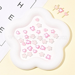 200шт 5 стиля прозрачные акриловые бусины TACR-FS0001-54A