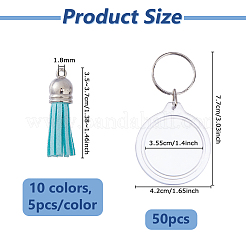 50 шт. акриловые заготовки для брелков&nbsp;DIY-DC0008-22