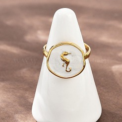 Кольца-манжеты из нержавеющей стали 304 с эмалью для женщин RJEW-K301-06A-02