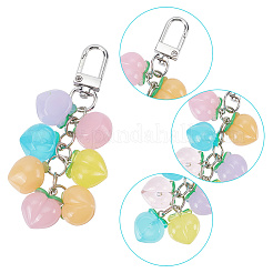 Персиковый акриловый кулон брелок KEYC-DR0001-07