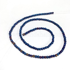 Гальванизировать немагнитных синтетический гематит бисер пряди&nbsp;G-J169C-4mm-03