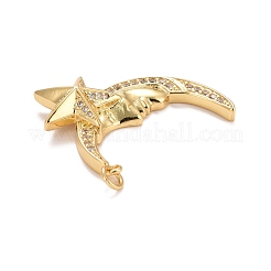 Pendenti in ottone placcato con zirconi cubici&nbsp;KK-E275-18G