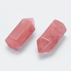 Perle di vetro quarzo ciliegio a punta&nbsp;G-G760-K05-02
