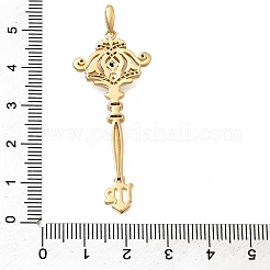 Латунные микро проложить кубического циркония большие кулоны KK-B147-04G-04