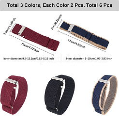 3 пара полиэстеровых держателей для рукавов рубашек в двух стилях AJEW-GF0010-79