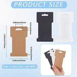 120 шт. 3 цвета пустых бумажных заколок для волос&nbsp;CDIS-SP0001-25