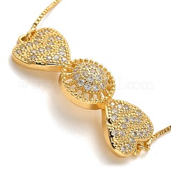 Браслеты-слайдеры с фианитами BJEW-H601-01D-KCG