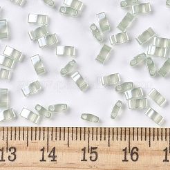 MIYUKIハーフティラビーズ  日本製シードビーズ  2の穴  （htl370)シーフォーム光沢  5x2.3x1.9mm  穴：0.8mm  約2500個/100g&nbsp;SEED-J020-HTL370