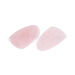 天然石ローズクォーツペンダント  ティアドロップチャーム  多面カット  32~33x20~21x3.5~4mm  穴：1.6~1.8mm&nbsp;G-Q601-38H
