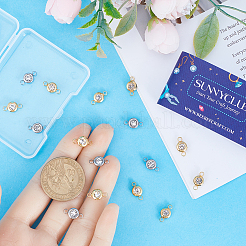 24 шт. 2 цвета 304 нержавеющая сталь хрустальные стразы соединительные подвески&nbsp;STAS-SC0006-37