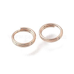 304ステンレススプリットリング  ダブルループ丸カン  ローズゴールド  7x1.3mm  内径：5.5mm  単線：0.65mm&nbsp;STAS-P223-22RG-03