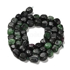 Натуральный рубин в цоизита бусин пряди G-P497-01E-51