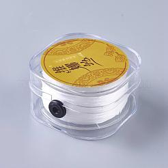フラット弾性クリスタルストリング  弾性ビーズ糸  ストレッチブレスレット作り用  フラット  透明  0.8mm  約109.36ヤード（100m）/ロール  1ロール/箱&nbsp;EW-WH0002-A01
