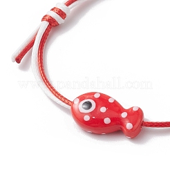 12шт. браслеты из бисера и фарфора ручной работы в виде рыбок&nbsp;BJEW-JB11831