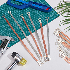 Плоский автомобильный ремень заземления с медной оплеткой и наконечниками&nbsp;KK-BC0015-32B