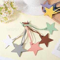 9 шт. 9 цвета звезда искусственная кожа подвеска украшение&nbsp;HJEW-CL0001-01