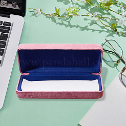 Étui à lunettes rectangulaire en fer et velours (1 pièce)&nbsp;AJEW-CN0007-35A
