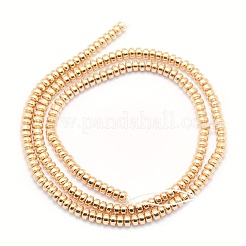 Гальванизировать немагнитных синтетический гематит бисер пряди&nbsp;G-L485-04A-LG