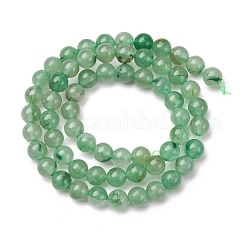 Природный зеленый авантюрин круглых бусин пряди&nbsp;G-S150-6mm-3