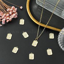 8 шт. 4 стиля латунные подвески с микропаве и кубическим цирконием&nbsp;KK-CJ0003-82