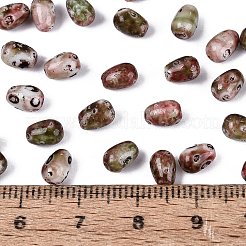 Perles de rocaille en verre picasso&nbsp;SEED-N012-10L