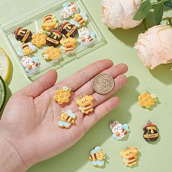 20 Stück 5 Stile Bienen-Thema undurchsichtige Harzanhänger&nbsp;RESI-CJ0003-81