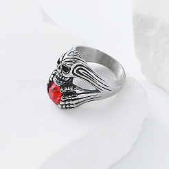 Halloween-Fingerringe aus Edelstahl 304 mit Strassen&nbsp;GJ8747-4