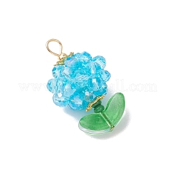 Цветок стеклянные подвески&nbsp;PALLOY-MZ00805-01