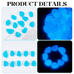 1 набор смоляных светящихся в темноте камешков DJEW-CN0001-40B