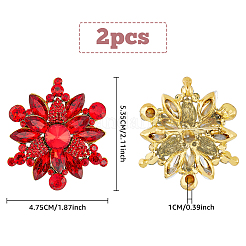 2 шт. брошь-булавка в виде цветка со стразами JEWB-HY0001-10B