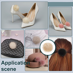 Пряжки для обуви из норковой шерсти&nbsp;FIND-WH0148-466A