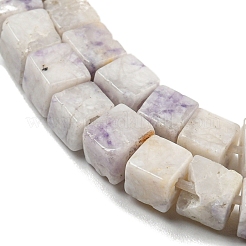 Нити натуральных фиолетовых бирюзовых бусин G-F631-K25