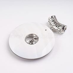 Подвески в виде ракушек с китайскими символами SSHEL-E557-12P