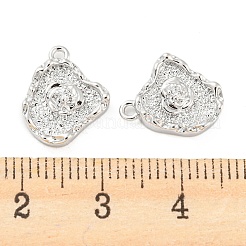 Colgante micropavé cubic zirconia de latón&nbsp;KK-E090-15P