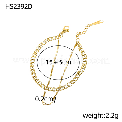 Bracelets à double chaîne en acier inoxydable 304&nbsp;BJEW-A26-03-24