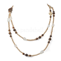 Круглые натуральные тигровые глаза и самородки&nbsp;NJEW-JN05907-01