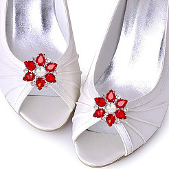 4 pièce de décoration de chaussures en strass en verre à 2 styles&nbsp;AJEW-AR0001-79A