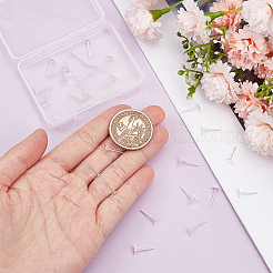 20 шт. фурнитура для сережек-гвоздиков из стерлингового серебра STER-BC0002-24A