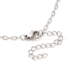 Изготовление регулируемых ожерелий с текстурированными цепочками из нержавеющей стали 304 AJEW-JB01396