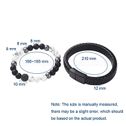 Set di braccialetti impilabili unisex&nbsp;BJEW-JB04896