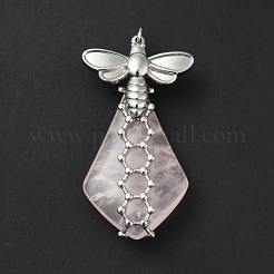 Природного розового кварца подвески G-G870-02P