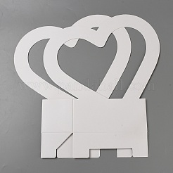 Бумажные подарочные коробки для хранения цветов в форме сердца на День святого Валентина CON-WH0095-82